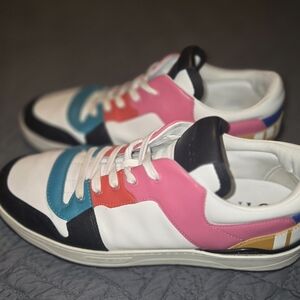 Jimmy Choo Men's Sneakers FLORENTMLMX White/Peacock Size 44.5 US 10.5